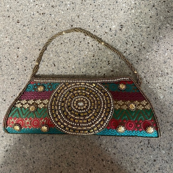 Handbags - Embroidered Hand Beaded Small Evening Purse